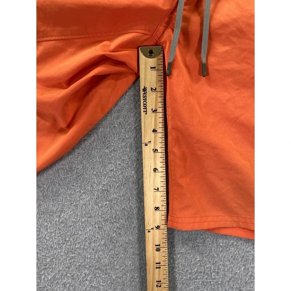 Stio CFS Board Shorts Mens 30 Orange Drawstring Zip Pocket Beach Swimming